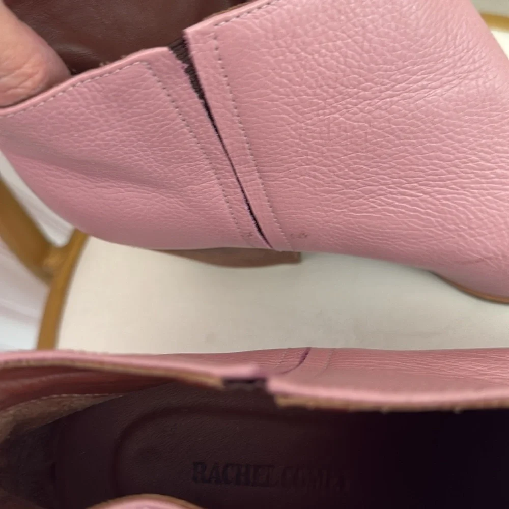 Rachel Comey Pink Ankle Booties with Wooden Heel - Picture 4 of 5